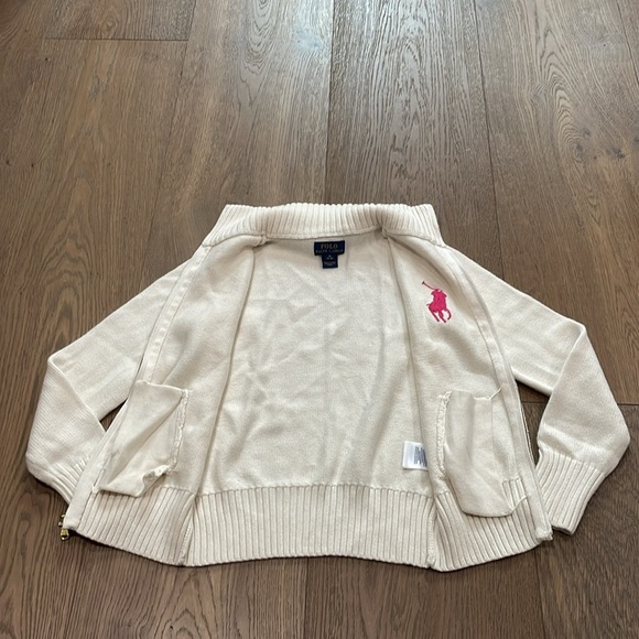 Polo Ralph Lauren Big Pony Full Zip Cardigan Sweater Size M (8-10) - Picture 6 of 10